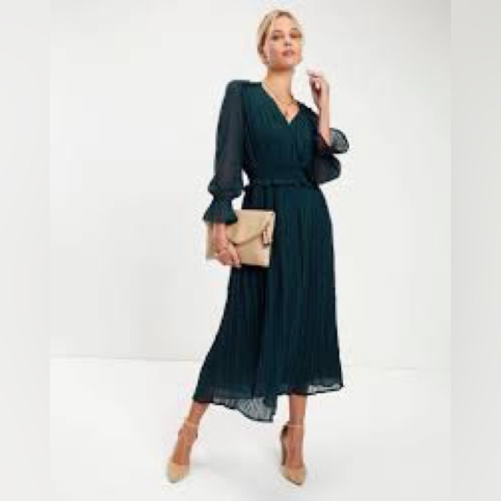 Zara Dark Green Long Sleeve Dress